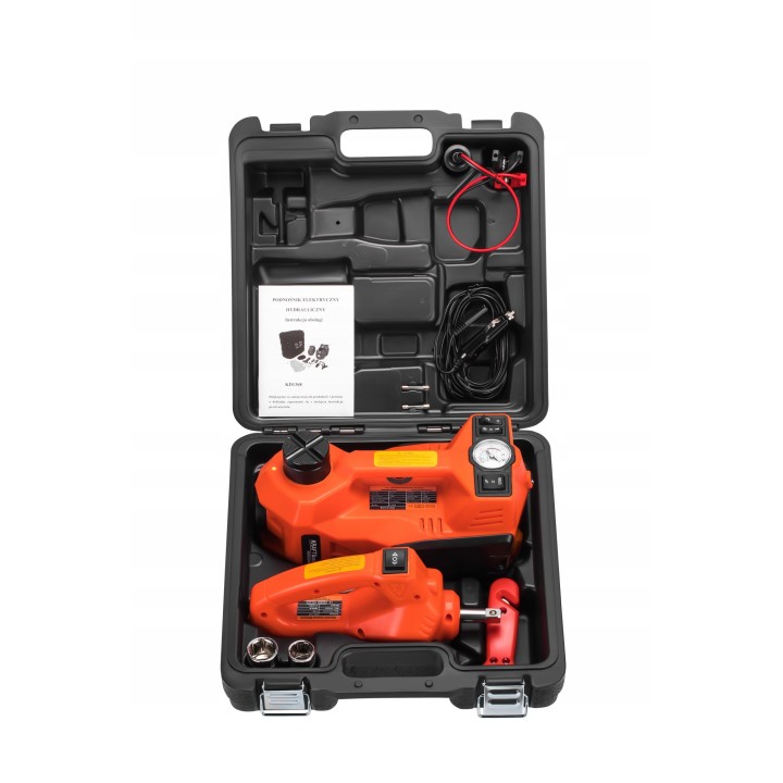 PODNOŚNIK SAMOCHODOWY LEWAREK PUNKTOWY HYDRAULICZNY 12V 5T + KLUCZ DO KÓŁ