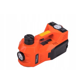 PODNOŚNIK SAMOCHODOWY ELEKTRYCZNY 5T 12V 14-45cm +kompresor latarka walizka