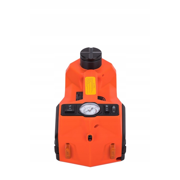 PODNOŚNIK SAMOCHODOWY ELEKTRYCZNY 5T 12V 14-45cm +kompresor latarka walizka