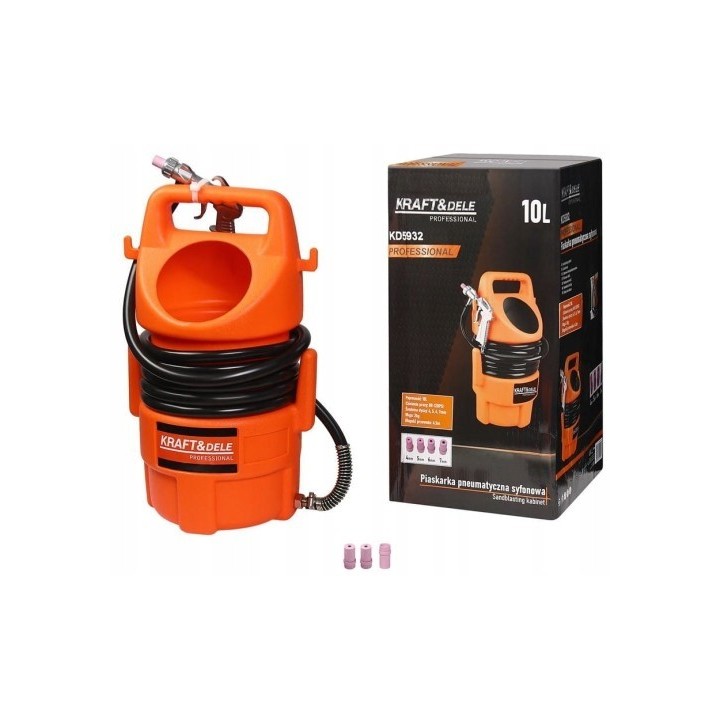 PIASKARKA SYFONOWA PNEUMATYCZNA DO PIASKOWANIA 10l + 4 DYSZE