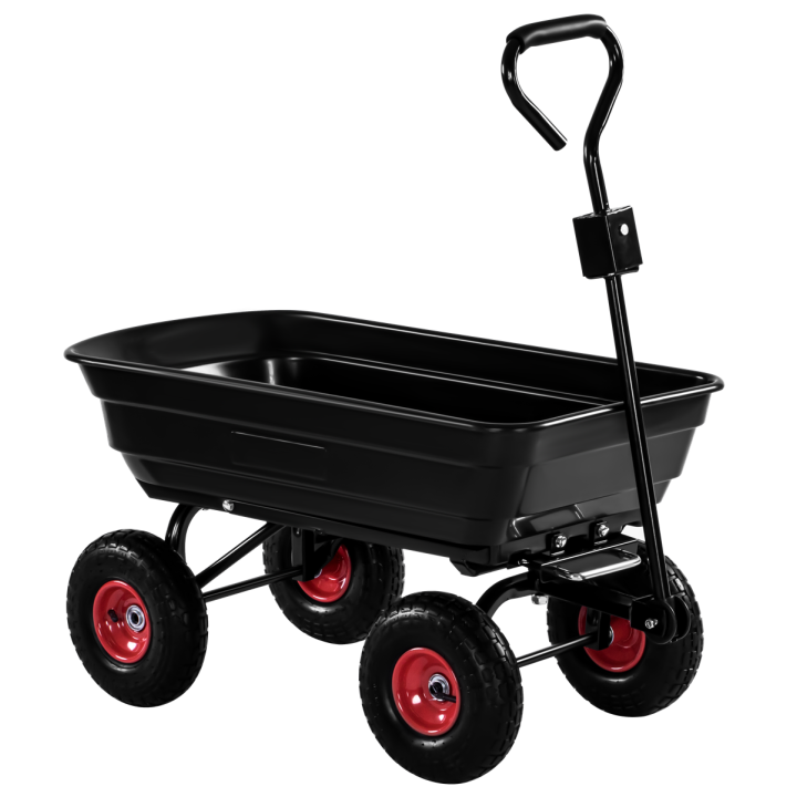 Wózek ogrodowy transportowy taczka 4 koła 75L 300kg