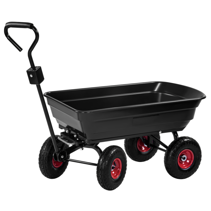 Wózek ogrodowy transportowy taczka 4 koła 75L 300kg