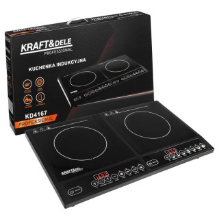 KUCHENKA INDUKCYJNA 2000W z dwoma polami 4 programy + regulacja