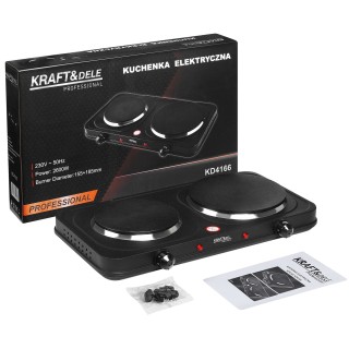 Kuchenka elektryczna 2600W 155+185mm dwupalnikpowa