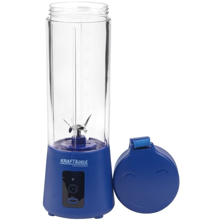 Blender przenośny bezprzewodowy akumulatorowy niebieski USB-C 400ml / 2x3000mAh