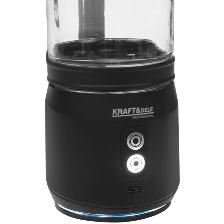 BLENDER przenośny bezprzewodowy AKUMULATOROWY czarny USB-C 700ML 2x2500mAh