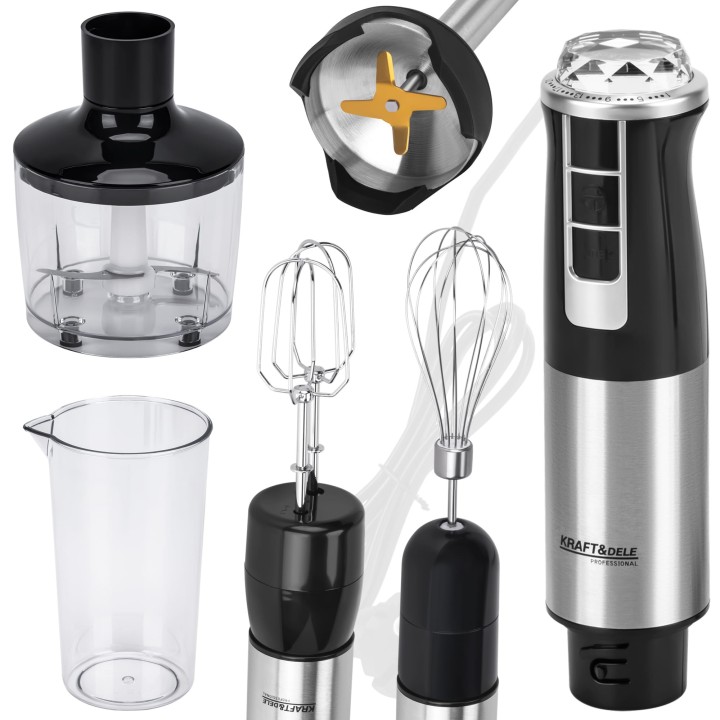 Blender 1500W + akcesoria zestaw miski trzepaczki ostrza