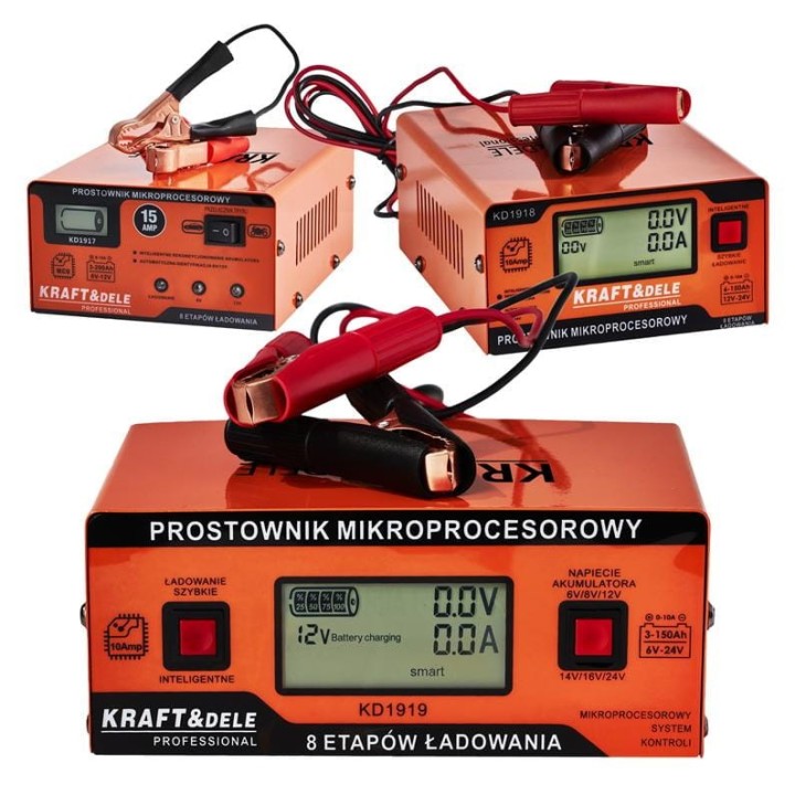 Prostownik MIKROPROCESOROWY Samochodowy 6/12V 10A