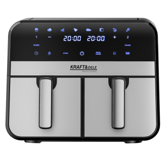 AIR FRYER FRYTKOWNICA BEZTŁUSZCZOWA DWUKOMOROWA DUŻA 12 PROGRAMÓW 9L 2500W
