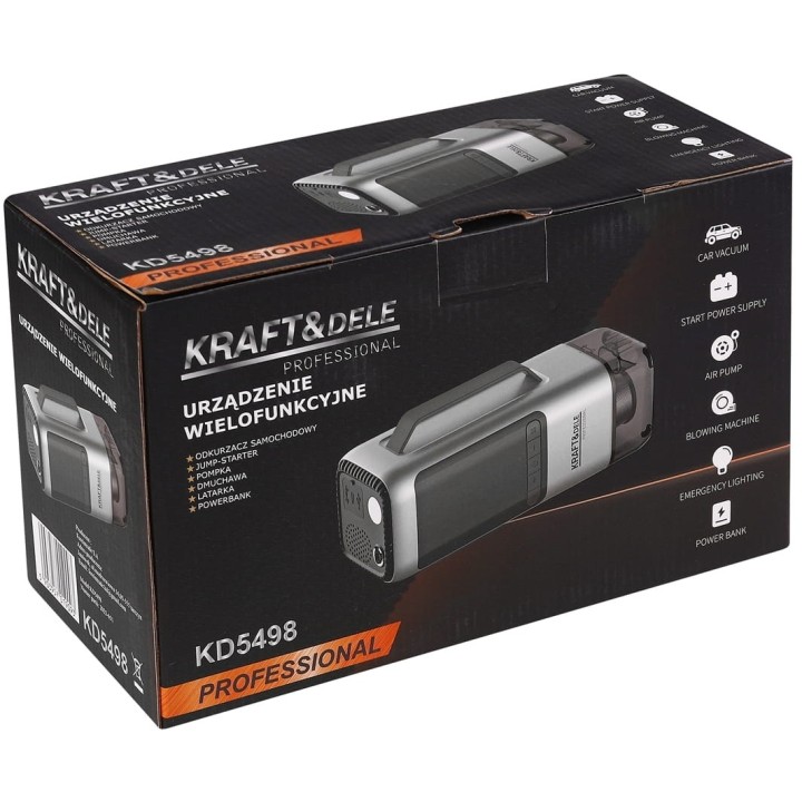 URZĄDZENIE WIELOFUNKCYJNE ODKURZACZ / JUMP-STARTER / POMPKA / DMUCHAWA / LATARKA / POWERBANK