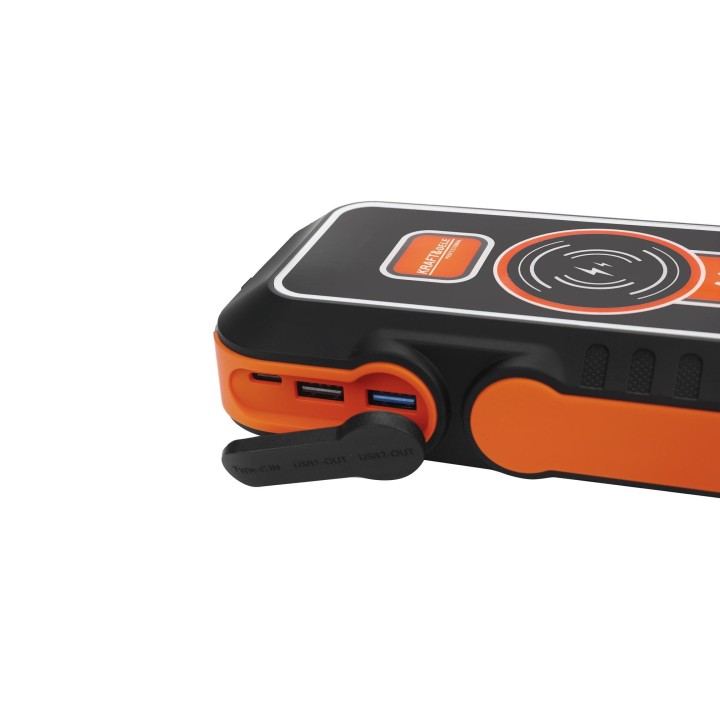 Jump Starter Powerbank QC ładowanie bezprzewodowe + etui 16000mAh + LED