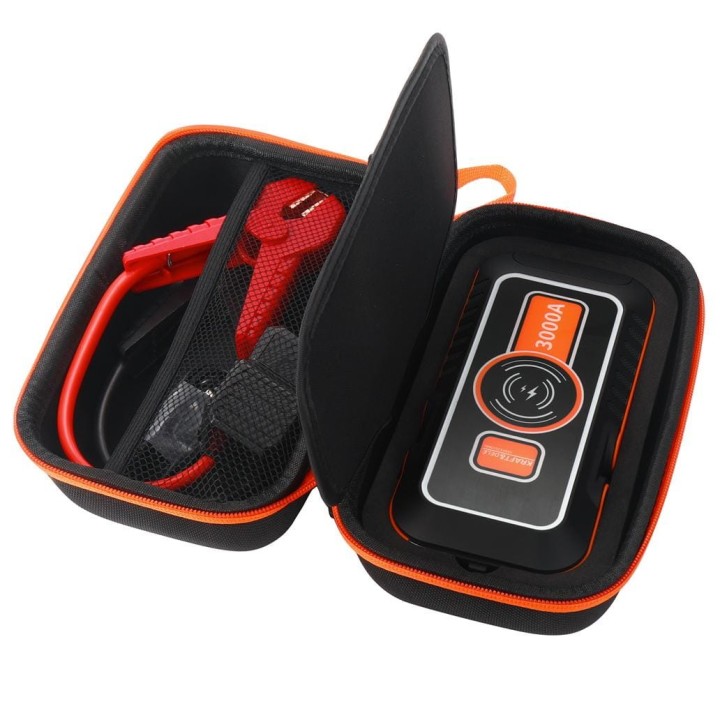 Jump Starter Powerbank QC ładowanie bezprzewodowe + etui 16000mAh + LED