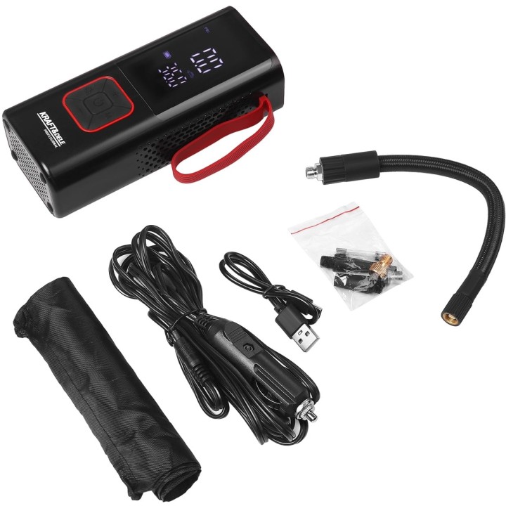 KOMPRESOR AKUMULATOROWY 85W 7800mAh powerbank LED