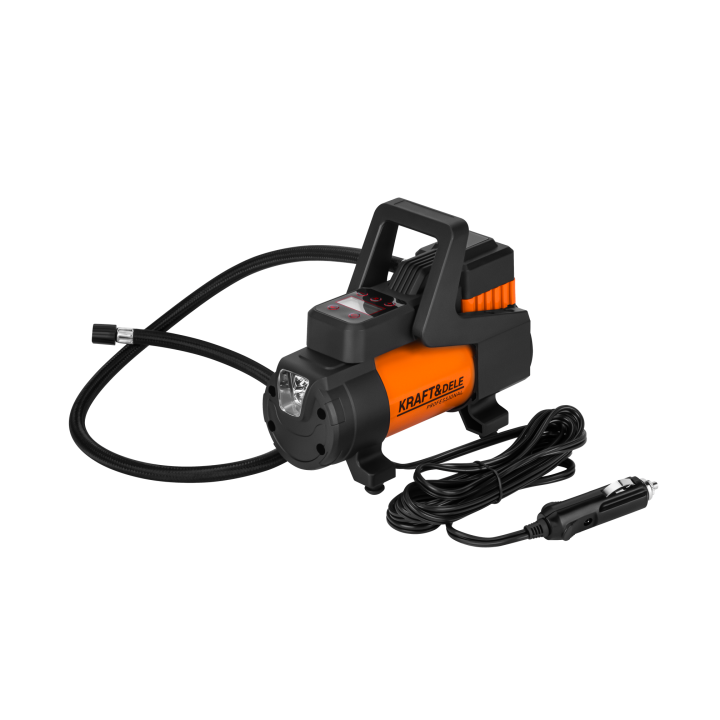 KOMPRESOR SAMOCHODOWY 12V 168W wyświetlacz + LED + torba