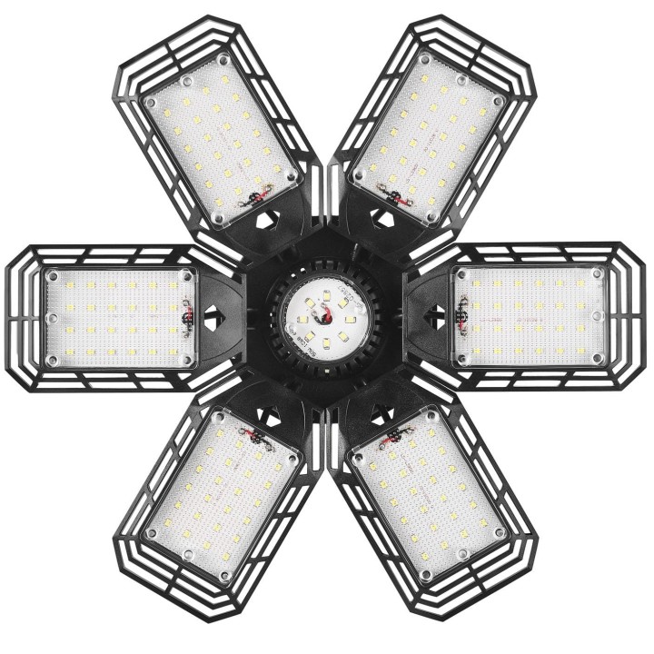 LAMPA WARSZTATOWA LED SUFITOWA SKŁADANA 180W 18500LM E27