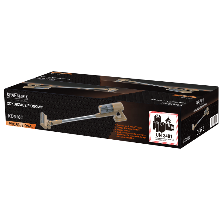 ODKURZCZ PIONOWY akumulatorowy bezprzewodowy 25,2V 2500mAh + LED