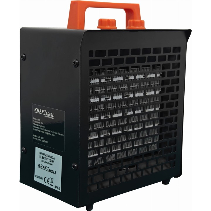 NAGRZEWNICA ELEKTRYCZNA FARELKA DMUCHAWA 3500W 3.5KW