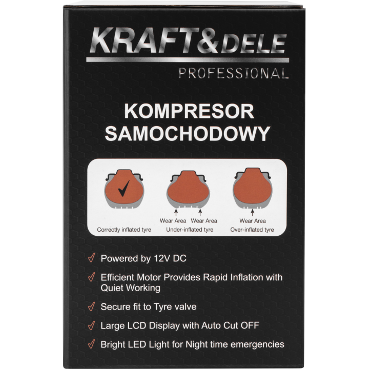 KOMPRESOR SAMOCHODOWY 7BAR 250W 12V PRZENOŚNY mobilny