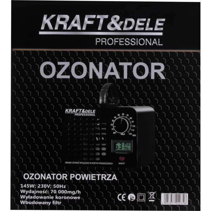 Ozonator powietrza 145W z filtrem do dezynfekcji pomieszczeń