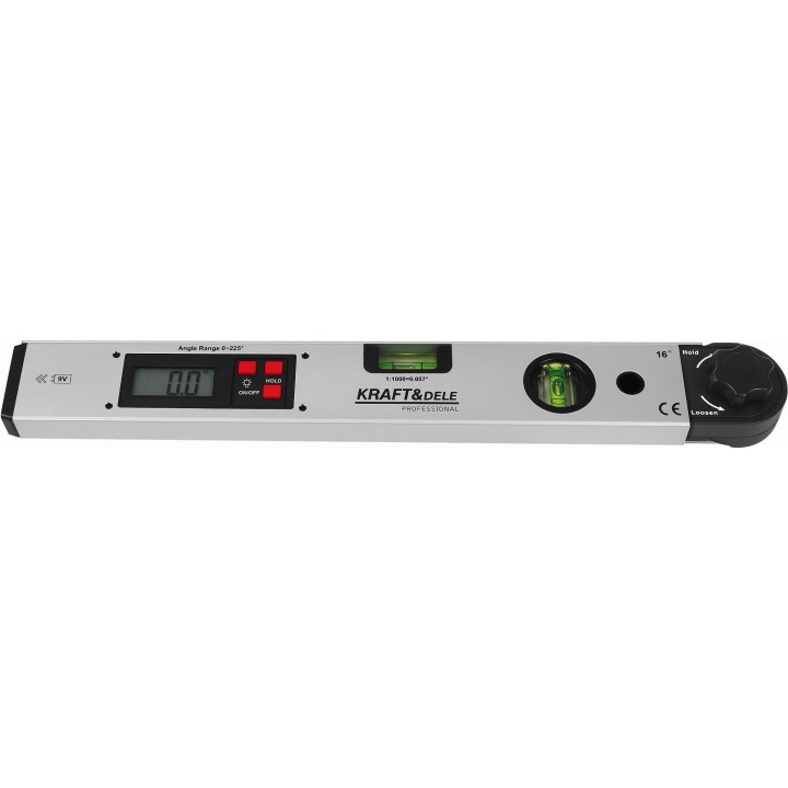 Kątomierz elektroniczny z poziomnicą LCD 400 mm