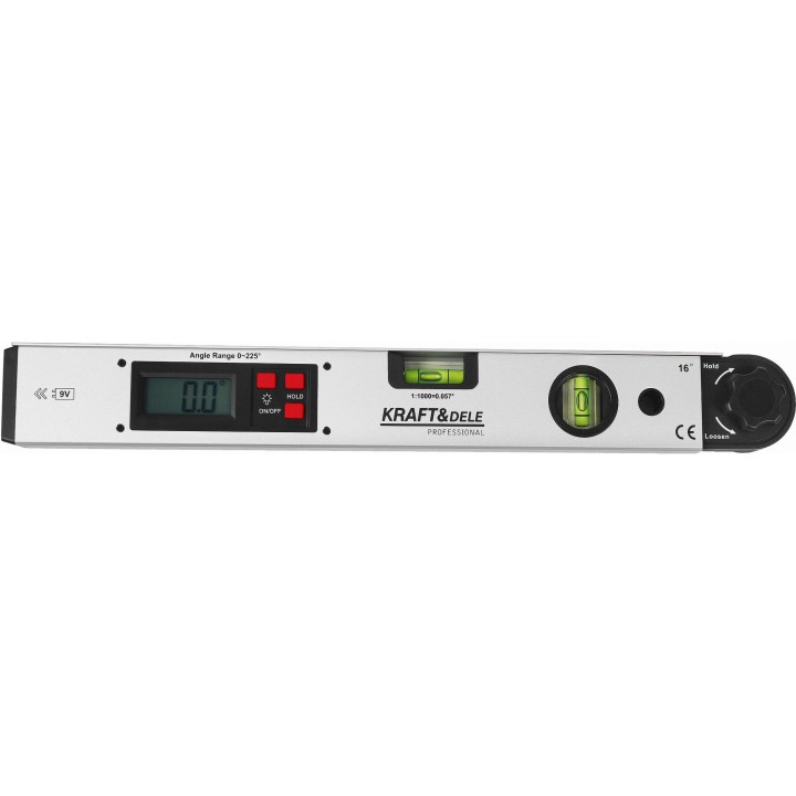 Kątomierz elektroniczny z poziomnicą LCD 400 mm