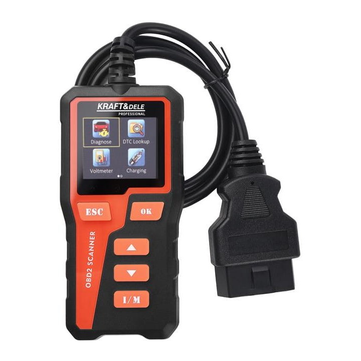 TESTER DIAGNOSTYCZNY OBD II/EOBD KOMPUTER DO KASOWANIA BŁĘDÓW z wyświetlaczem