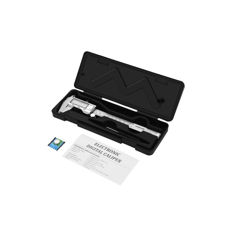 Elektroniczna suwmiarka cyfrowa 0-150mm milimetr z wyświetlaczem + etui