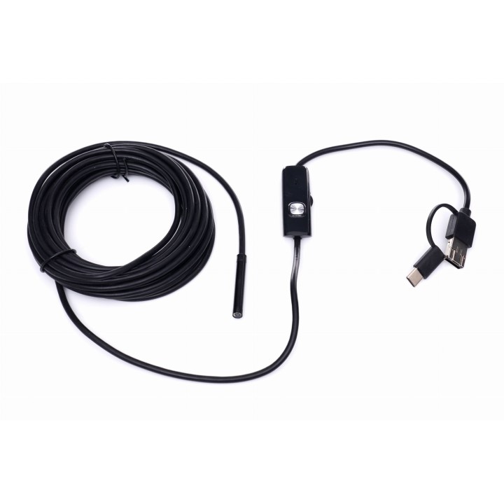 ENDOSKOPOWA KAMERA INSPEKCYJNA 3w1 5m LED USB-c do telefonu
