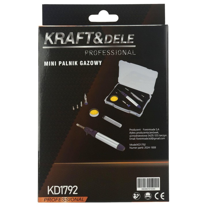 MINI PALNIK GAZOWY W ETUI cyna + groty