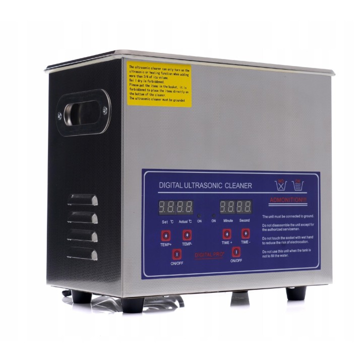MYJKA ULTRADŹWIĘKOWA 230W 6.5L WANNA do części kosmetyczna duża