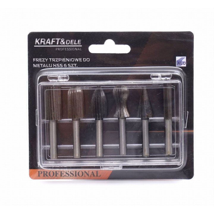 Frezy trzpieniowe do metalu 6szt. 6,3mm do frezarki fazowania