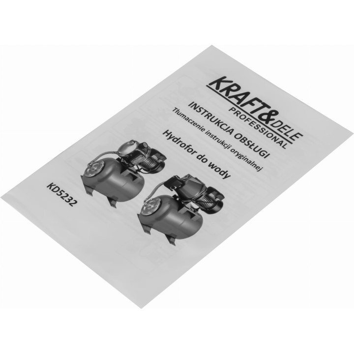 Hydrofor elektryczny do wody 50L 1200W 3600L/h z POMPĄ