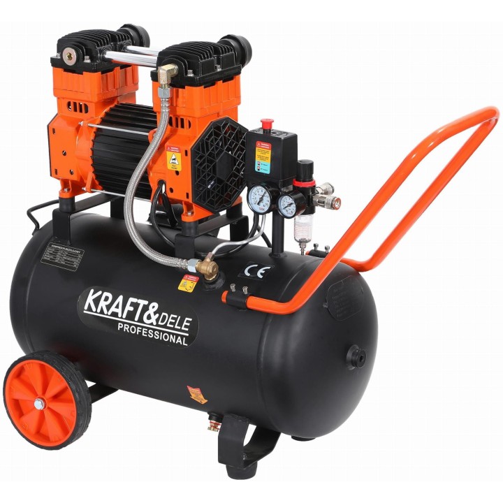Kompresor bezolejowy sprężarka powietrza 2200W 50L 10bar