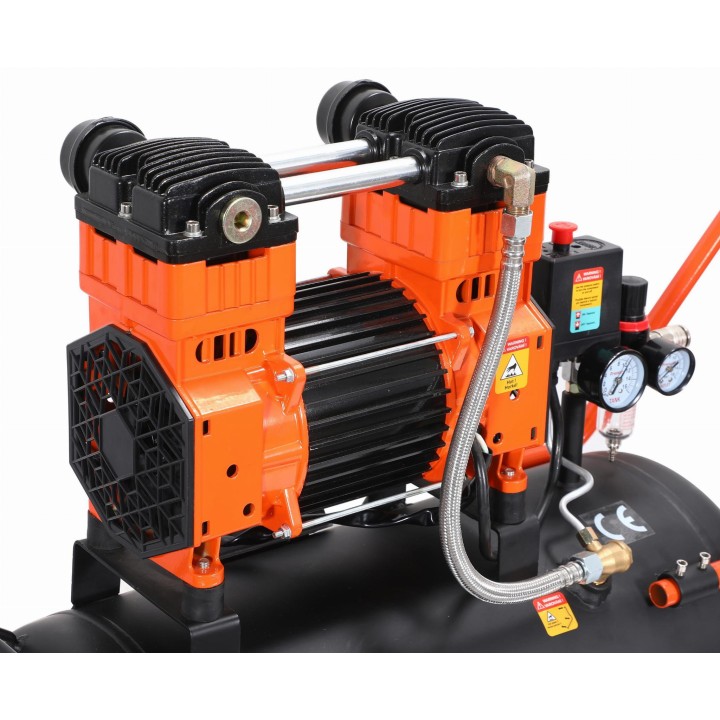 Kompresor bezolejowy sprężarka powietrza 2200W 50L 10bar