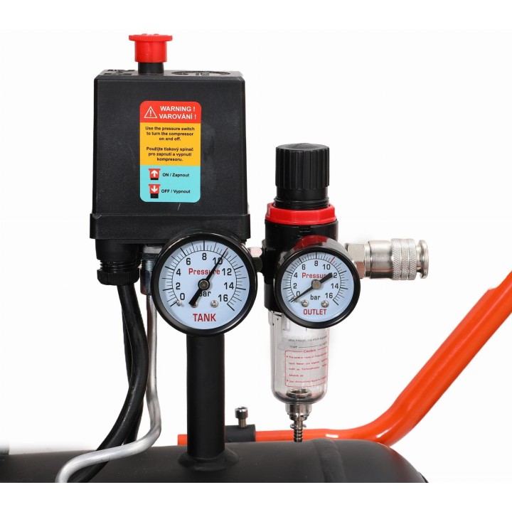 Kompresor bezolejowy sprężarka powietrza 2200W 50L 10bar