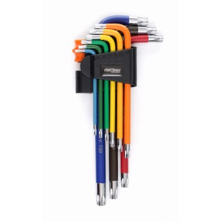ZESTAW KOLOROWYCH IMBUSÓW TORX 9 EL. KD11930