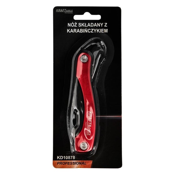NÓŻ SKŁADANY Z KARABIŃCZYKIEM 19cm