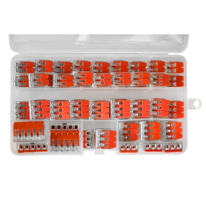 Szybkozłączki zaciskowe do prądu kabli 55szt. 0.14-4mm