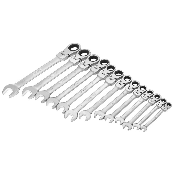 KLUCZE PŁASKO-OCZKOWE Z GRZECHOTKĄ ŁAMANE 13szt 8-32mm + walizka