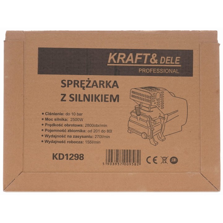 Sprężarka powietrza z silnikiem elektrycznym 270 l/min do kompresora 20-80L
