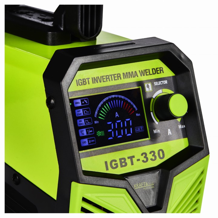SPAWARKA IGBT/MMA/LIFT/TIG 330A Wyświetlacz elektrodowa