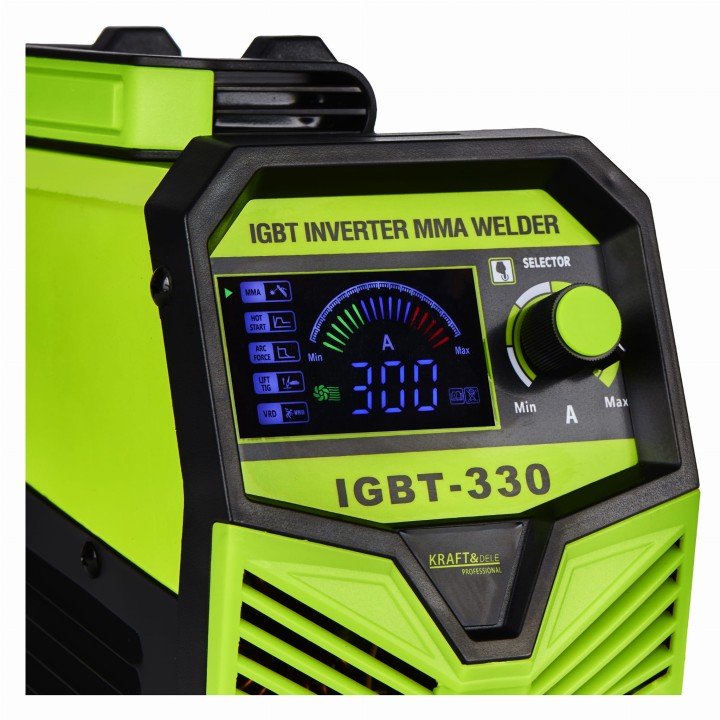 SPAWARKA IGBT/MMA/LIFT/TIG 330A Wyświetlacz elektrodowa