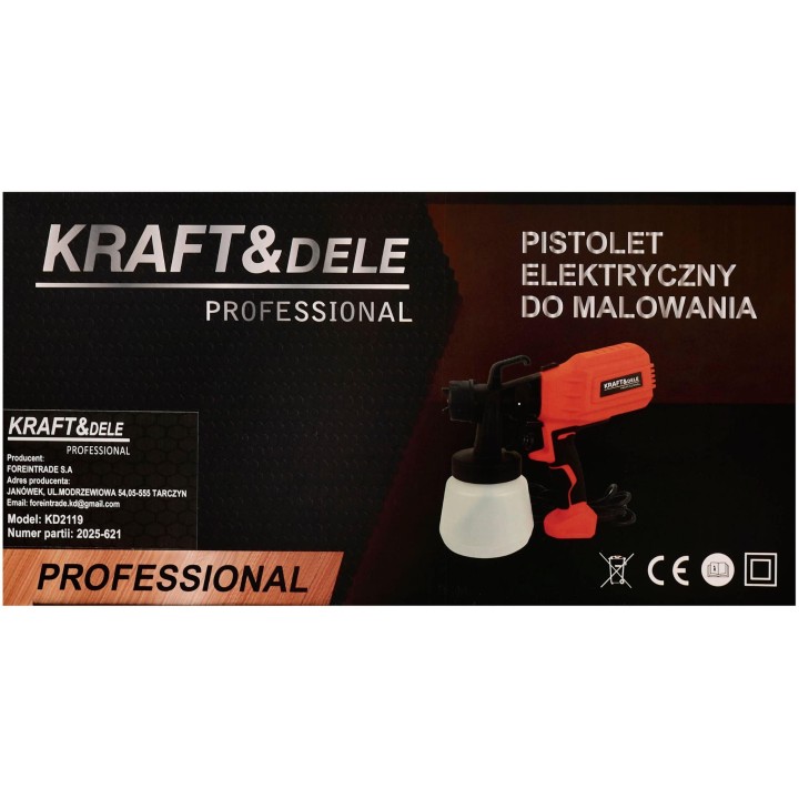 Pistolet do malowania 650W HVLP ELEKTRYCZNY