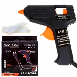 PISTOLET DO KLEJU NA GORĄCO KLEJ 20W 7mm + WKŁADY