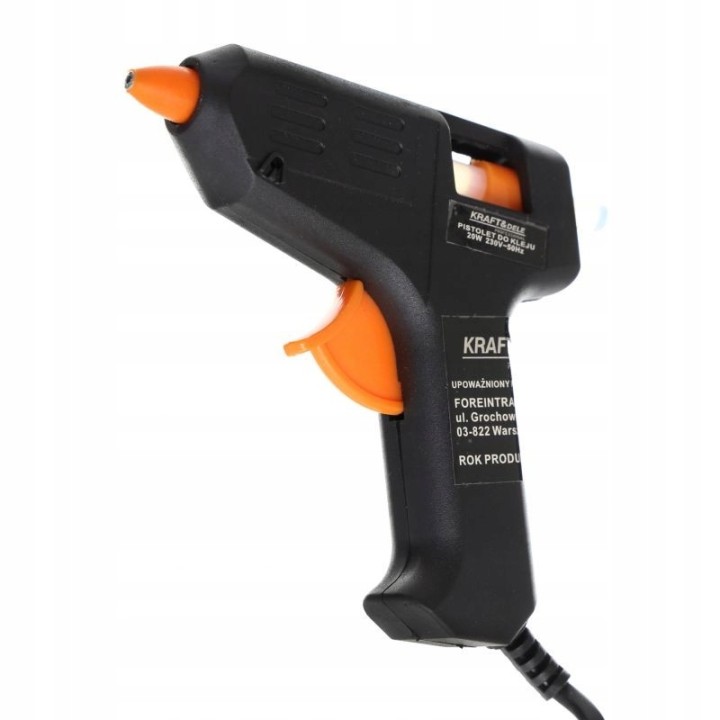 PISTOLET DO KLEJU NA GORĄCO KLEJ 20W 7mm + WKŁADY