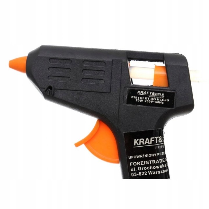 PISTOLET DO KLEJU NA GORĄCO KLEJ 20W 7mm + WKŁADY
