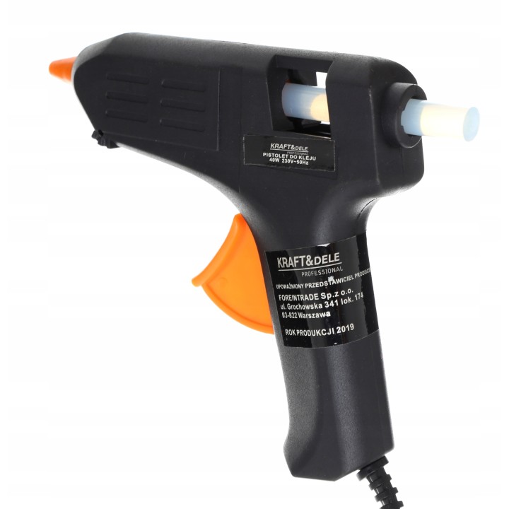 PISTOLET DO KLEJU NA GORĄCO KLEJ 40W 11mm + WKŁADY