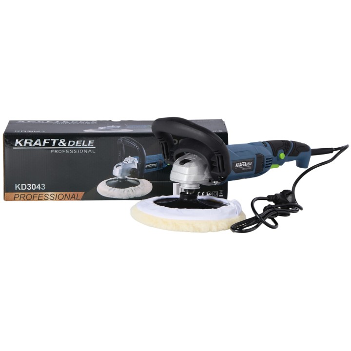 Polerka elektryczna do samochodu 180mm 2600W 500-3800rpm zestaw