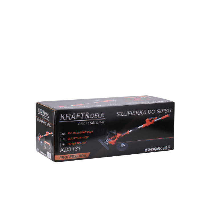 SZLIFIERKA DO GIPSU ŻYRAFA Z PODŚWIETLENIEM LED 1500W 225mm + torba