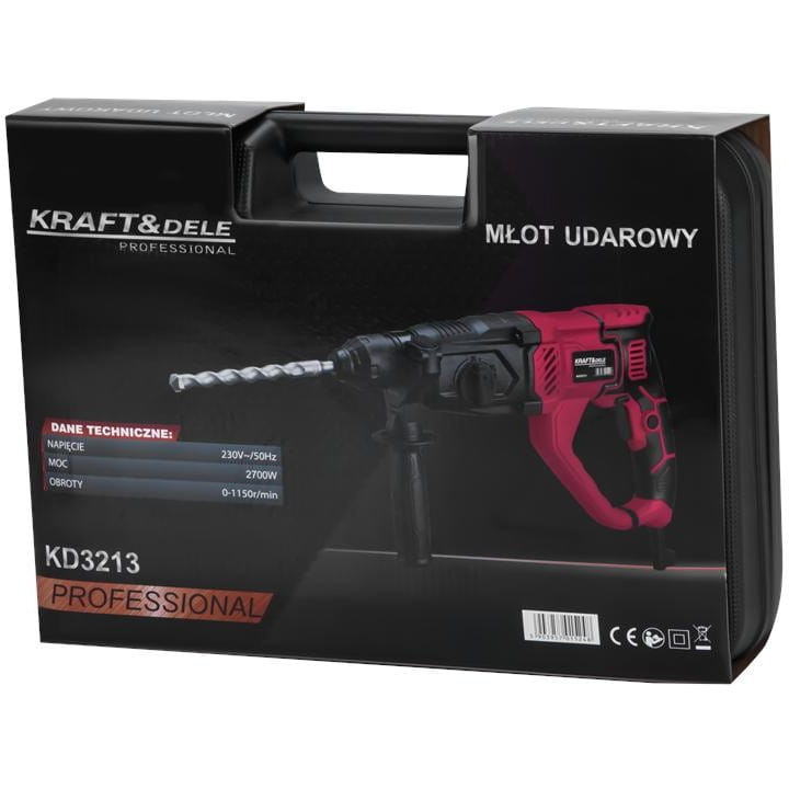 MŁOT UDAROWY MŁOTOWIERTARKA 2600W SDS-PLUS + walizka